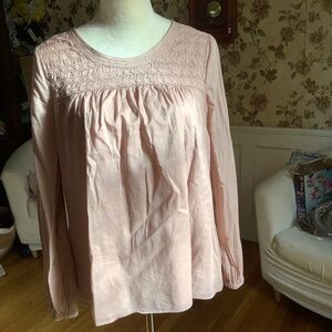 Boden Cotton Blouse Dusty Pink us size 8, uk size 12